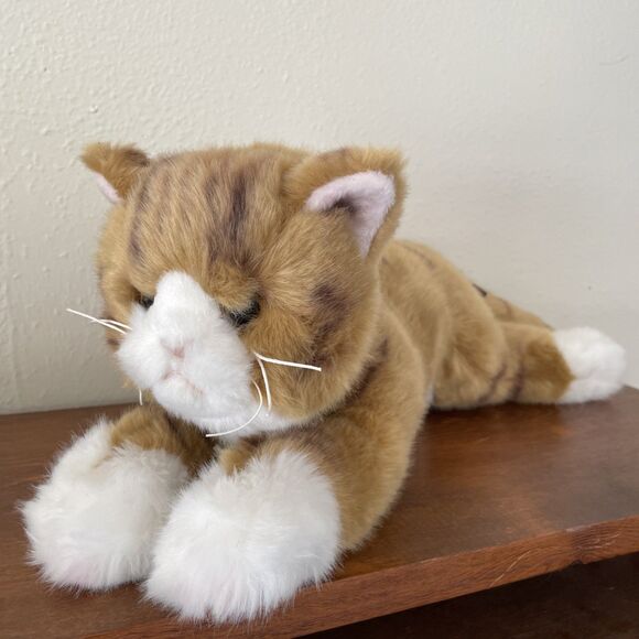The Bearington Collection Kitty Cat‎ Striped Plush Brown Stuffed Animal Toy 18” - Picture 1 of 11
